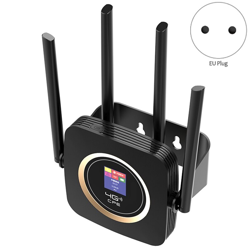 4G Wireless CPE Router Lan Port Battery 300Mbps High Speed Mobile Wifi Hotspot EU Plug