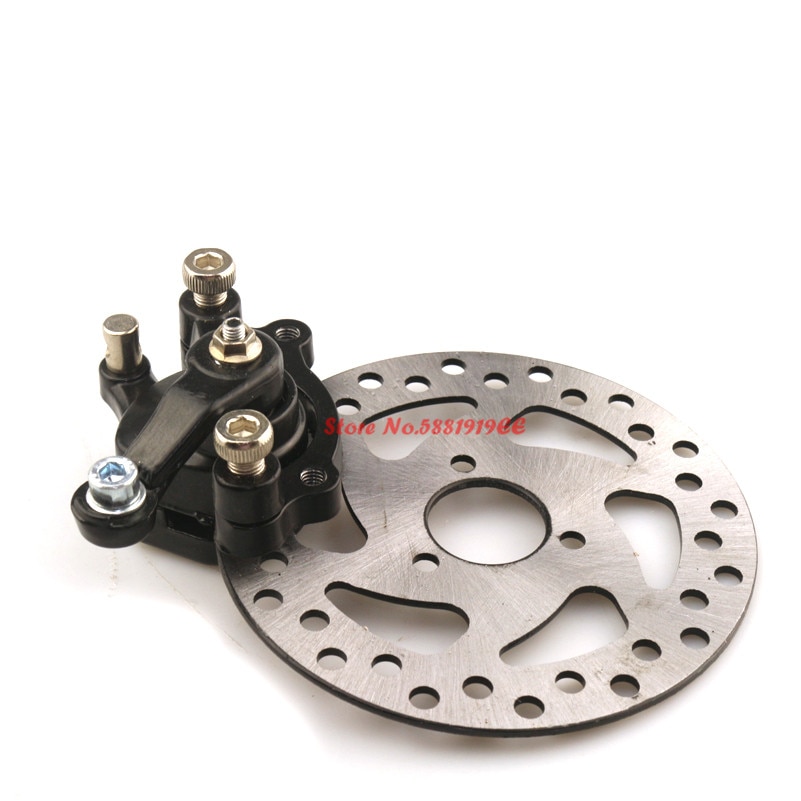 49CC Brake Disc Plate Gas Mini Dirt Bike Rear Disc Brake Caliper Kit 140mm and Friction Plate Rotors Electric Scooter ATV