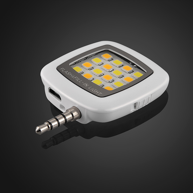 Portable Rechargeable 16 Selfie Flash LED Camera Lamp Light For iPhone 6 6s Samsung HTC LG Xiaomi mobile Phones