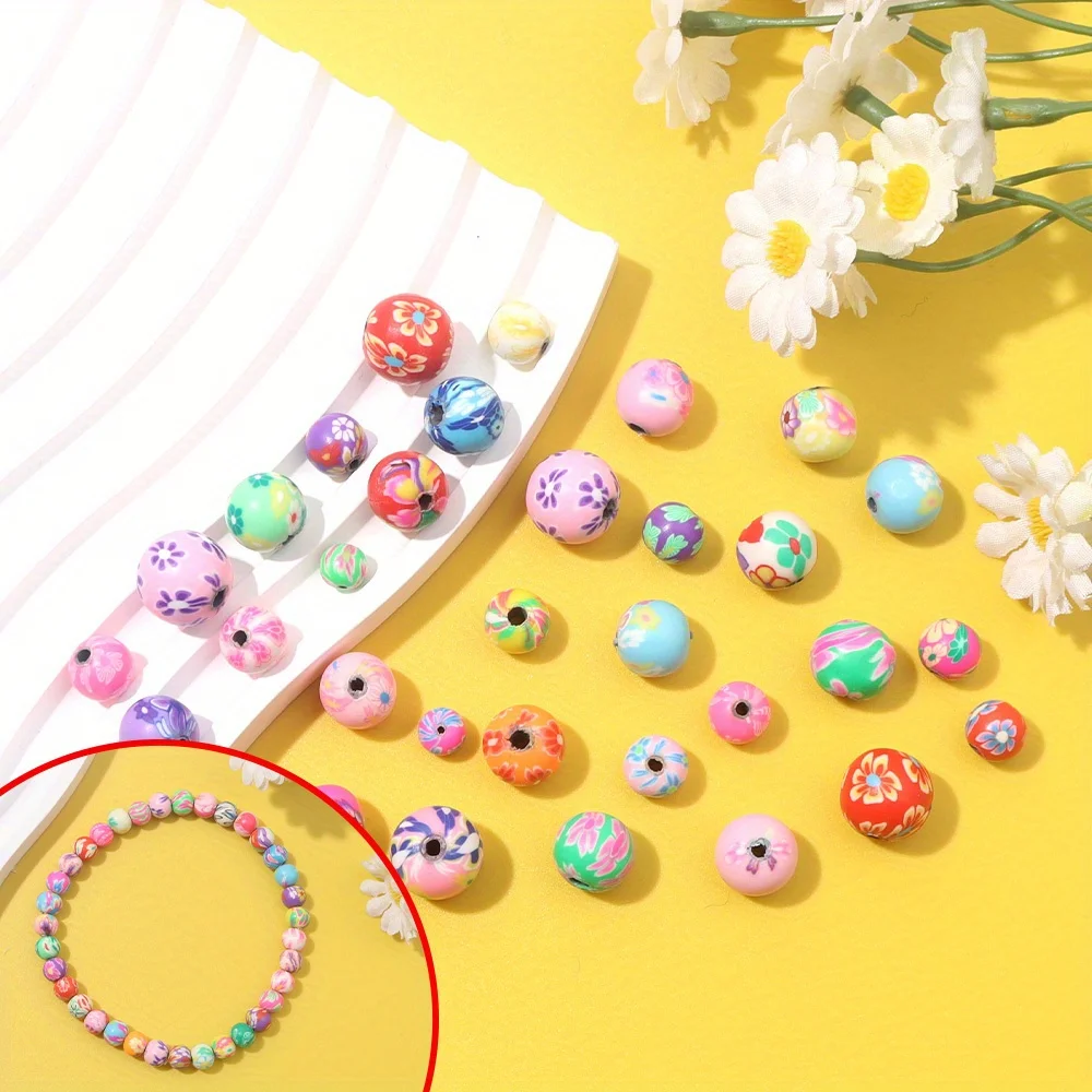 20/60 Uds. Cuentas decorativas de cuentas de cerámica blanda de 0,6 cm/0,8 cm/1cm se pueden utilizar para pulseras, collares, producción de joyería artesanal