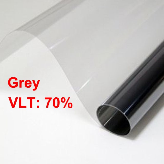 50x300 cm Grey Autoruit Tint Film Glas VLT 70%/Roll 2 mil dikte Grijze Auto Auto huis Commerciële Zonne Bescherming Zomer
