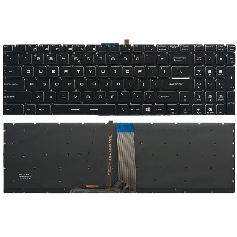 Us laptop-tastatur for msi  ge62 6qc 6qd 6qe 6qf 6ql us-tastatur