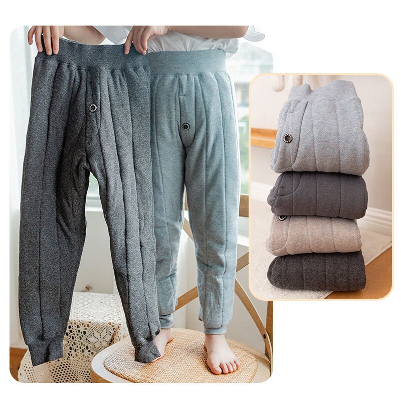 Chłopcy zimowe ciepłe kalesony student Szkoła zagęścić rajstopy bawełniane dziecięce legginsy domowe 4 6 8 10 Y gapić się miękkie bielizna spodnie