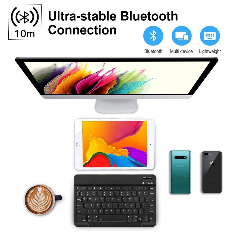 Per iPad tastiera e Mouse Combo tastiera Bluetooth Wireless Teclado per iPad Xiaomi Samsung Huawei Tablet Android IOS Windows