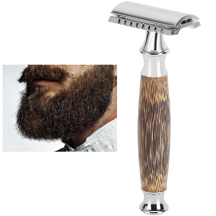 Machine For Shaving Men Bamboo Handle Manual Shaver Portable Beard Body Hair Shaver Trimmer Safety Razor