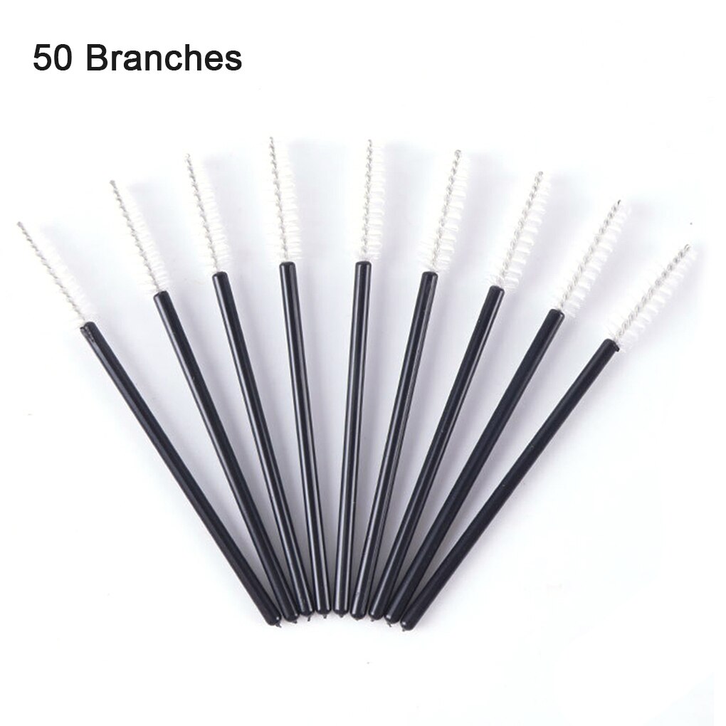 1 PC/10 PCS/50 STUKS Wegwerp Eyelash Mini Brush Mascara Applicator Wand Make-Up Kwasten Ogen Lip Cosmetica borstels: 18(50PCS)