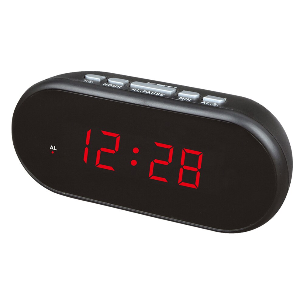 USB LED Alarm Clock Clock Multi-Function Digital Alarm Clock for Home School (Red)