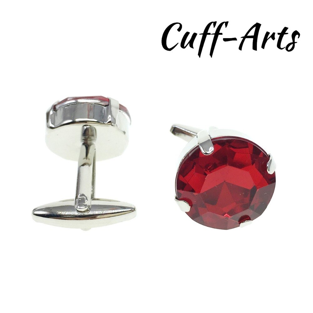 Cuffarts New Mens Acrílico Cristal Abotoaduras 2018 Abotoaduras Jóias Para O Sexo Masculino Do Casamento Do Noivo Ligações de Punho Na Moda Vermelho C20129