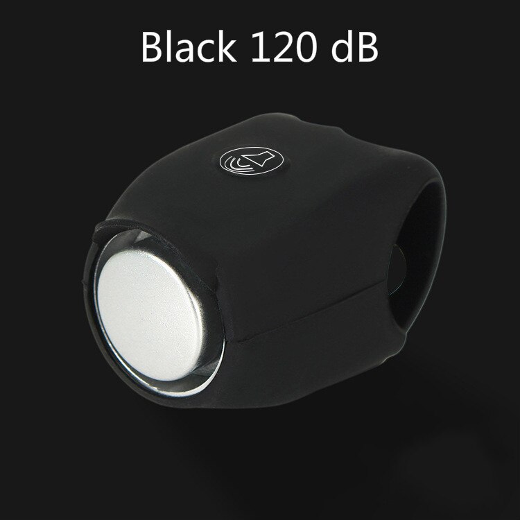Sonnette électrique pour vélo, étanche, vtt, route, guidon, Gel de silice, klaxon Super fort, alarme de sécurité pour bicyclette: Black