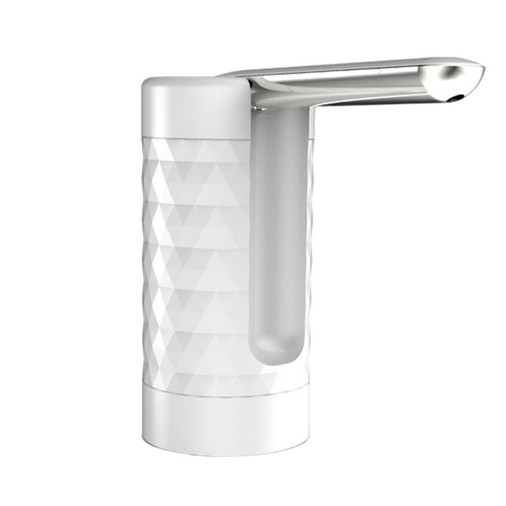 Portable Water Dispenser Foldable Hygienic Water Dispenser Universal USB Charging Water Pump Drinking Water Pump For 2-5 Gallon: white