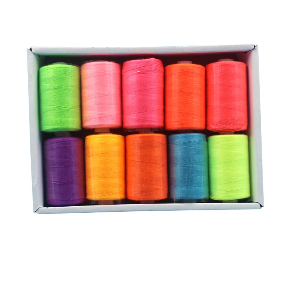Sewing Thread 10 Colors Set 40S/2 For Sewing Machine Quilting Hand Sewing