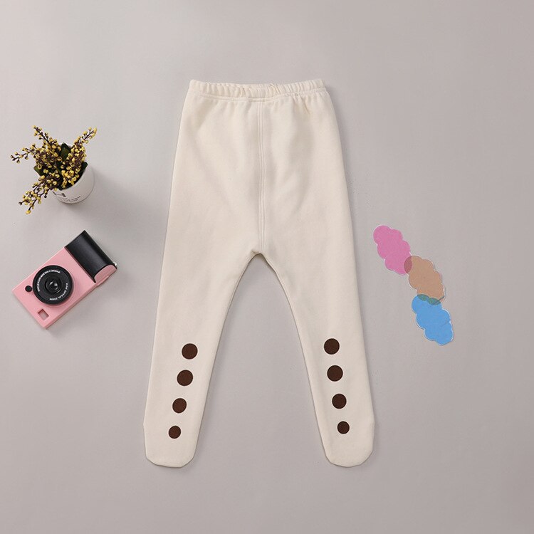 Kids Pants Spring Autumn Cotton Pants Toddlers Dot Print White Clothes Infant Boys Girls Comfortable Elastic Leggings