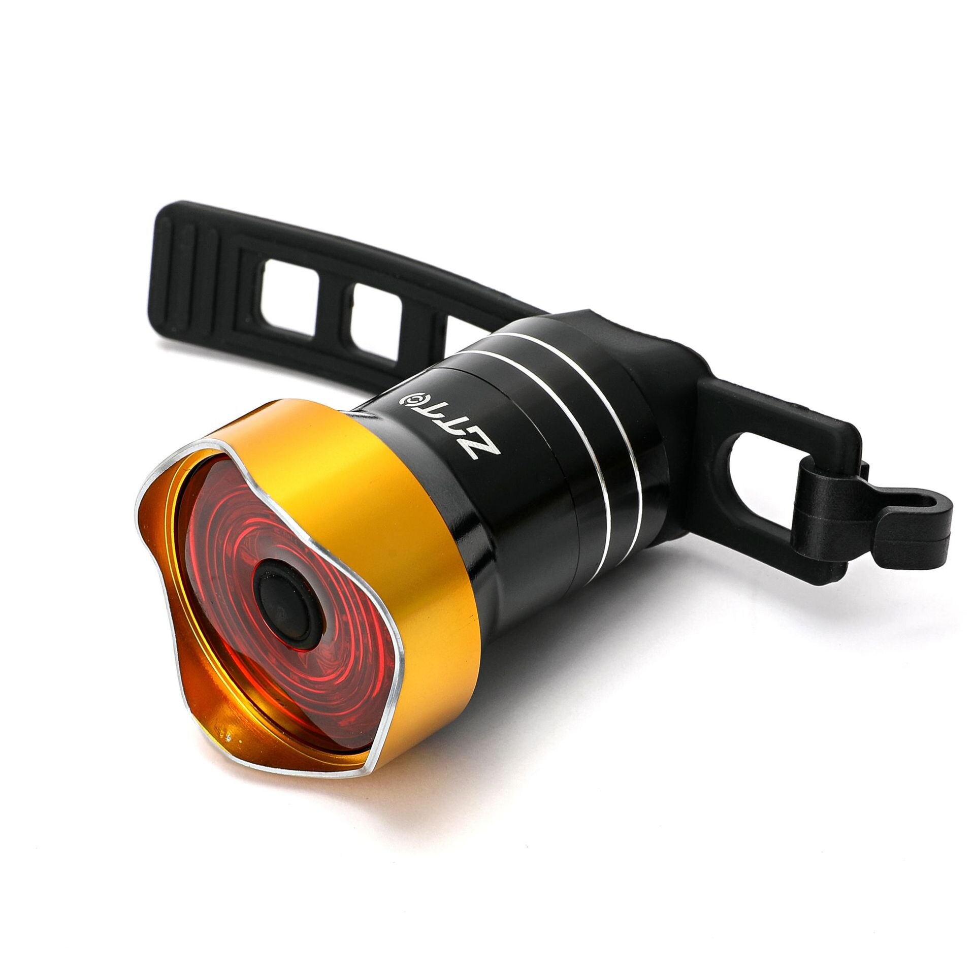 Ztto Mtb Fiets Intelligente Achterlicht Fiets Inductie Licht Nacht Rit Road Usb Opladen Fietsen Paardrijden Accessoires: Black-gold