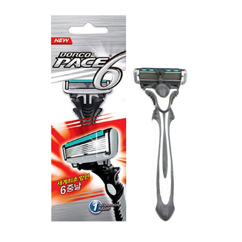 Lames personnelles de rasoir de sécurité d'acier inoxydable, hommes rasant les lames originales de rasoir de la couche 6 de DORCO Pace pour le rasoir d'hommes: 1PCS