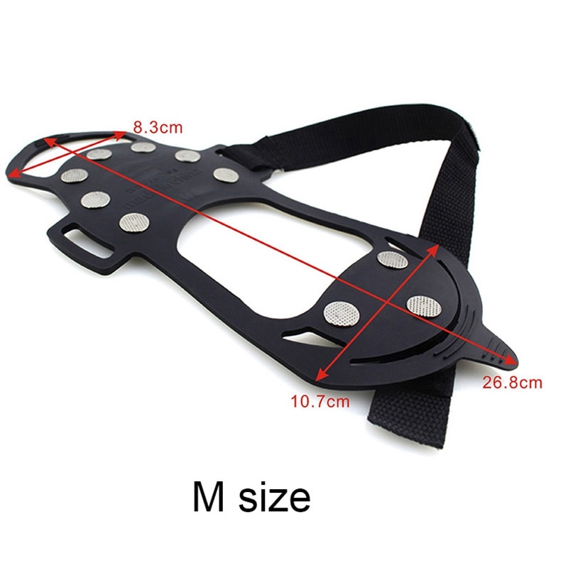 FGGS-10 Crampons de pince à glace pour chaussure anti-dérapant escalade neige Crampons Crampons chaîne griffes poignées bottes couverture