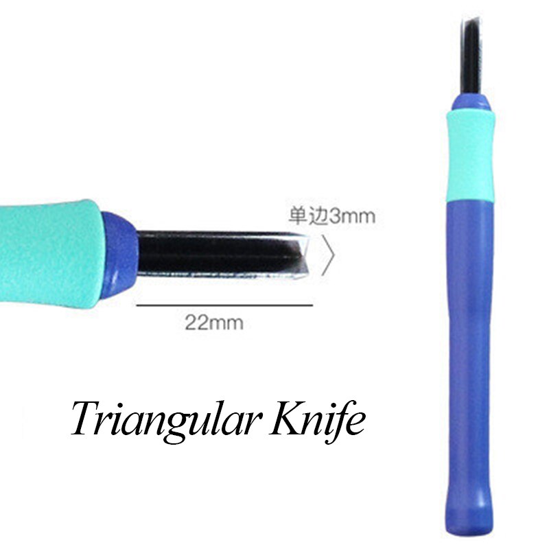 SAKURA 1pcs Wood Carving Knife Portable Art Pen Knife For Arts Wood Carving Tools Crafts Repair Multi DIY Hand Tools: Triangular Knife