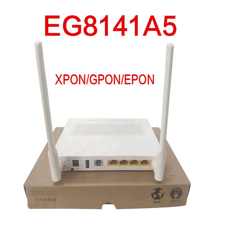 Gpon onu liten storlek echolife  eg8141 a 5 1ge+ 3fe+ 1 usb + 1 tel+ wifi 5 dbi antenn engelsk firmware modem
