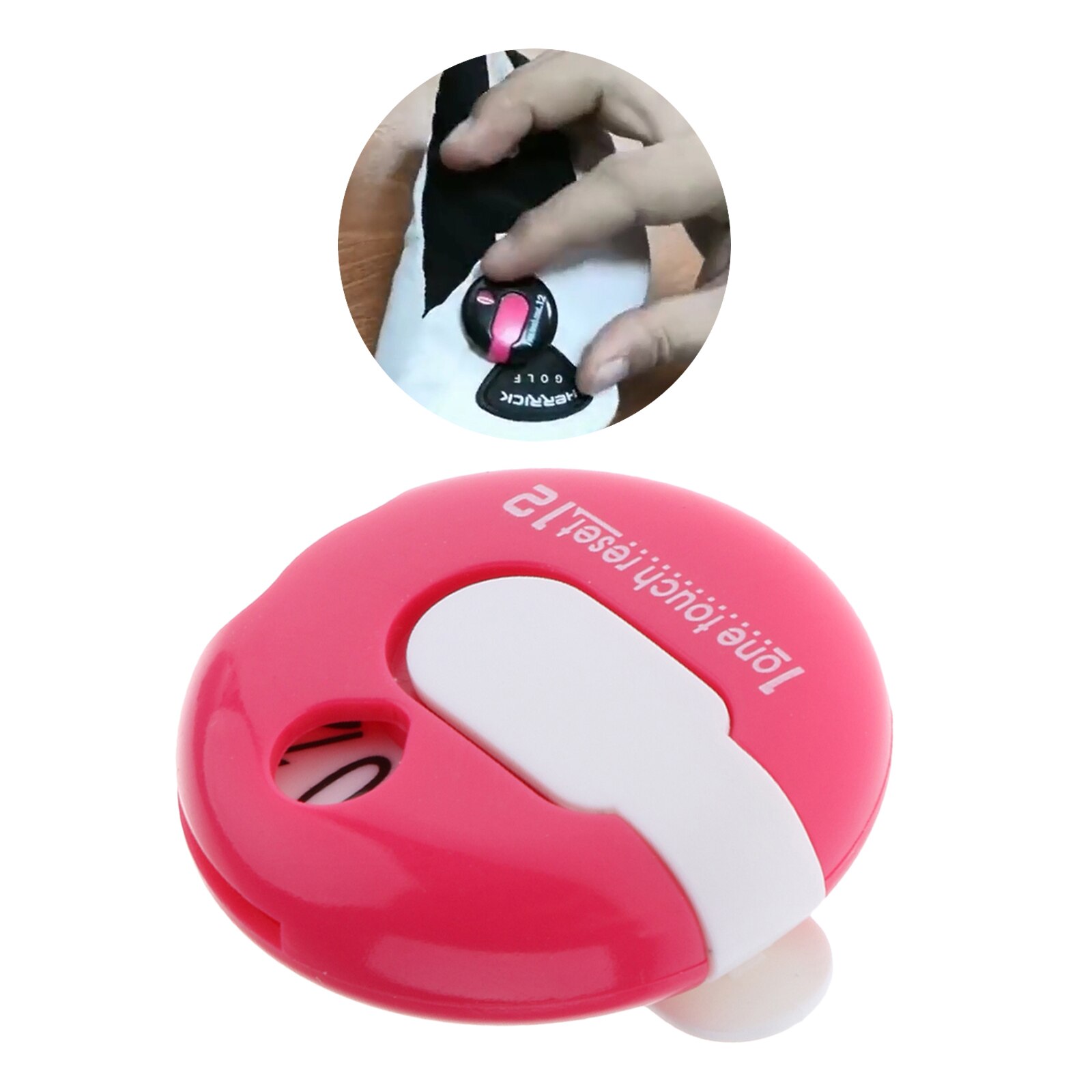 Mini Golf Score Teller Clicker Scorekeeper Scoren Clip Op Handschoen: Pink