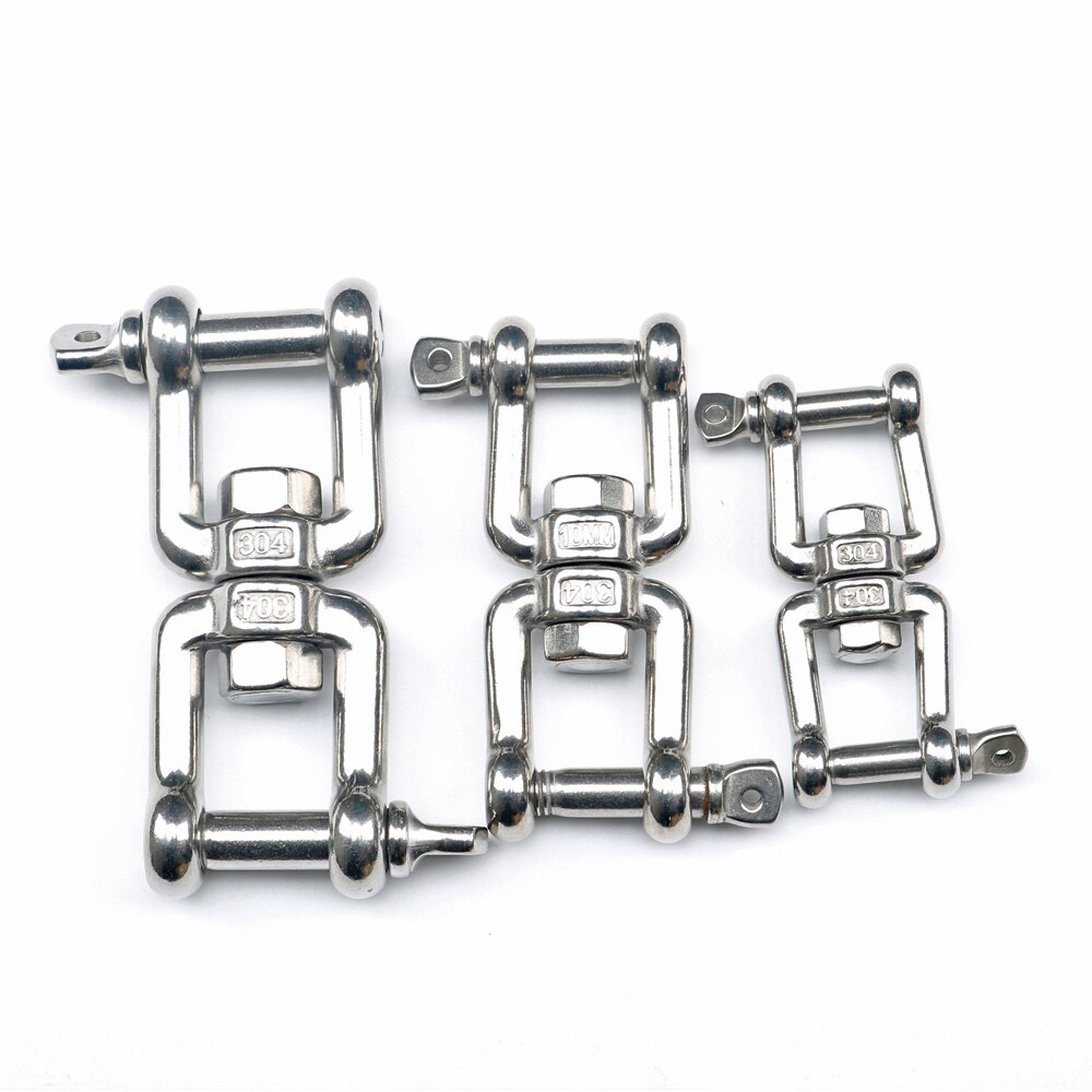 Jaw-Jaw Swivel Anchor Chain Connector Marine Grade 304 Stainless Steel Quick Release Shackle Marine Hardware