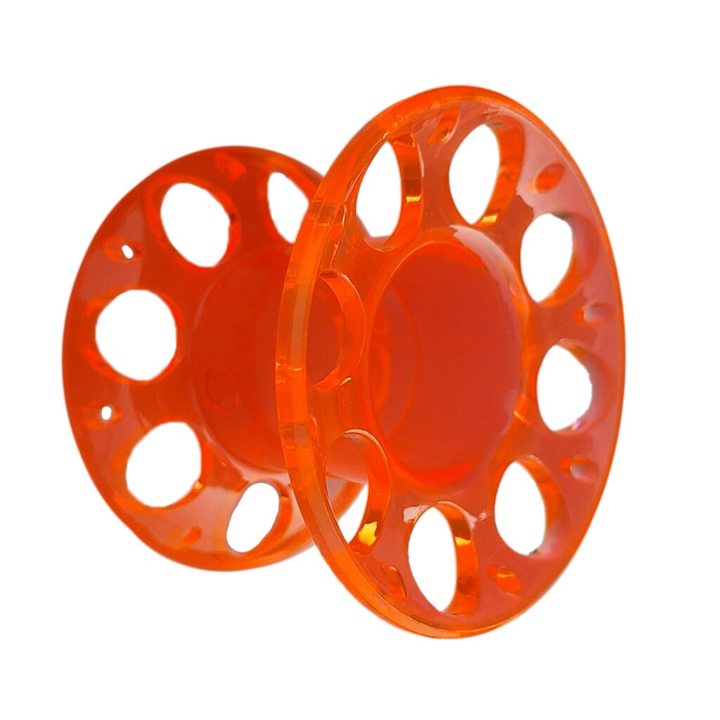 Lightweight Free/Tech/Cave Diving Reel Finger Tech Spool Line Guide Holders Transparent: Orange