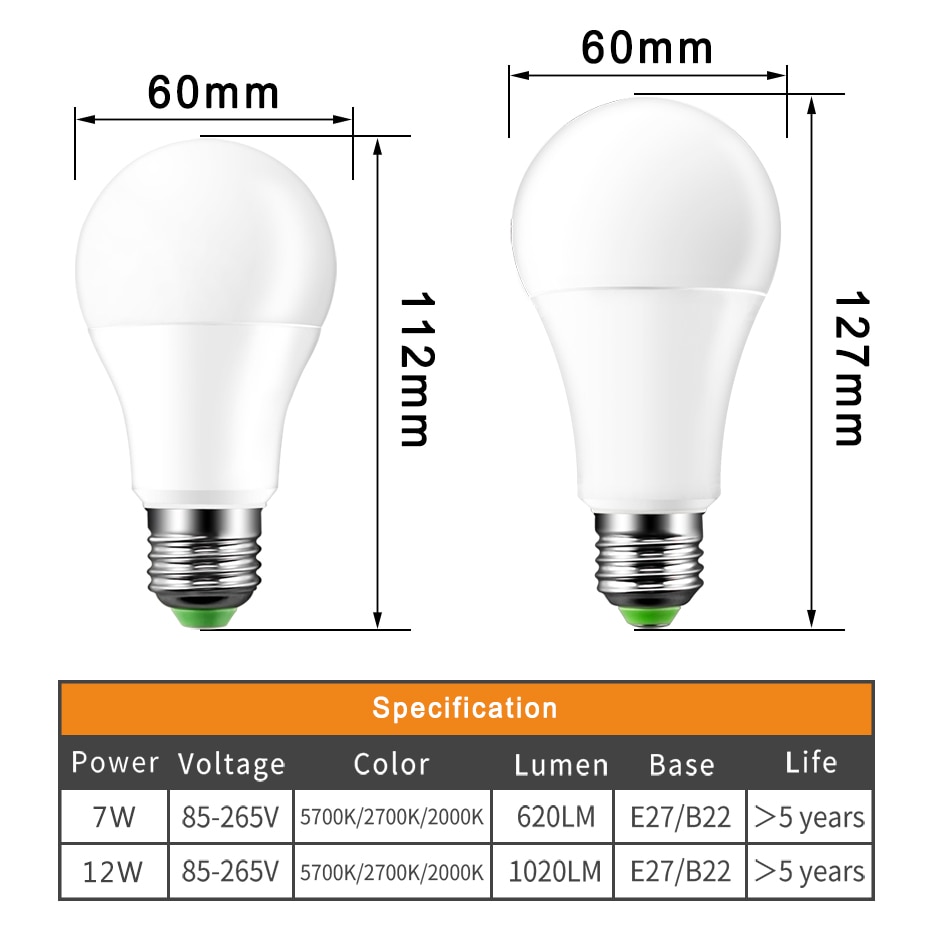 LED Dusk to Dawn Light Bulb 10W 15W E27 B22 Smart Light Sensor Bulbs AC85-265V Automatic Indoor/Outdoor Lighting Lamp for Porch