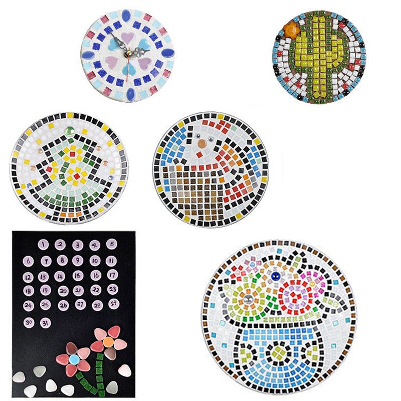 60 uds artesanía mosaico arte cinturón mosaico hacer porcelana azulejos de mosaico pendiente de joyería de Micro cerámica Oval ultrafino de cerámica