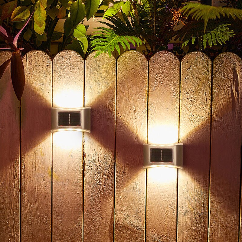 Solar Outdoor Wall Light Up and Down Outdoor Waterproof for Balcony Patio Courtyard Fence Lamps Garden Decor Solar LED Wall Lamp