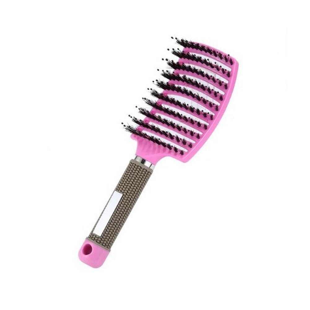 Brushy Haarborstel Vrouwen Nat Kam Haar Borstel Professionele Tools Kam Kapper Kappers Borstel Voor Haar Massage Haar Borstel: Roze