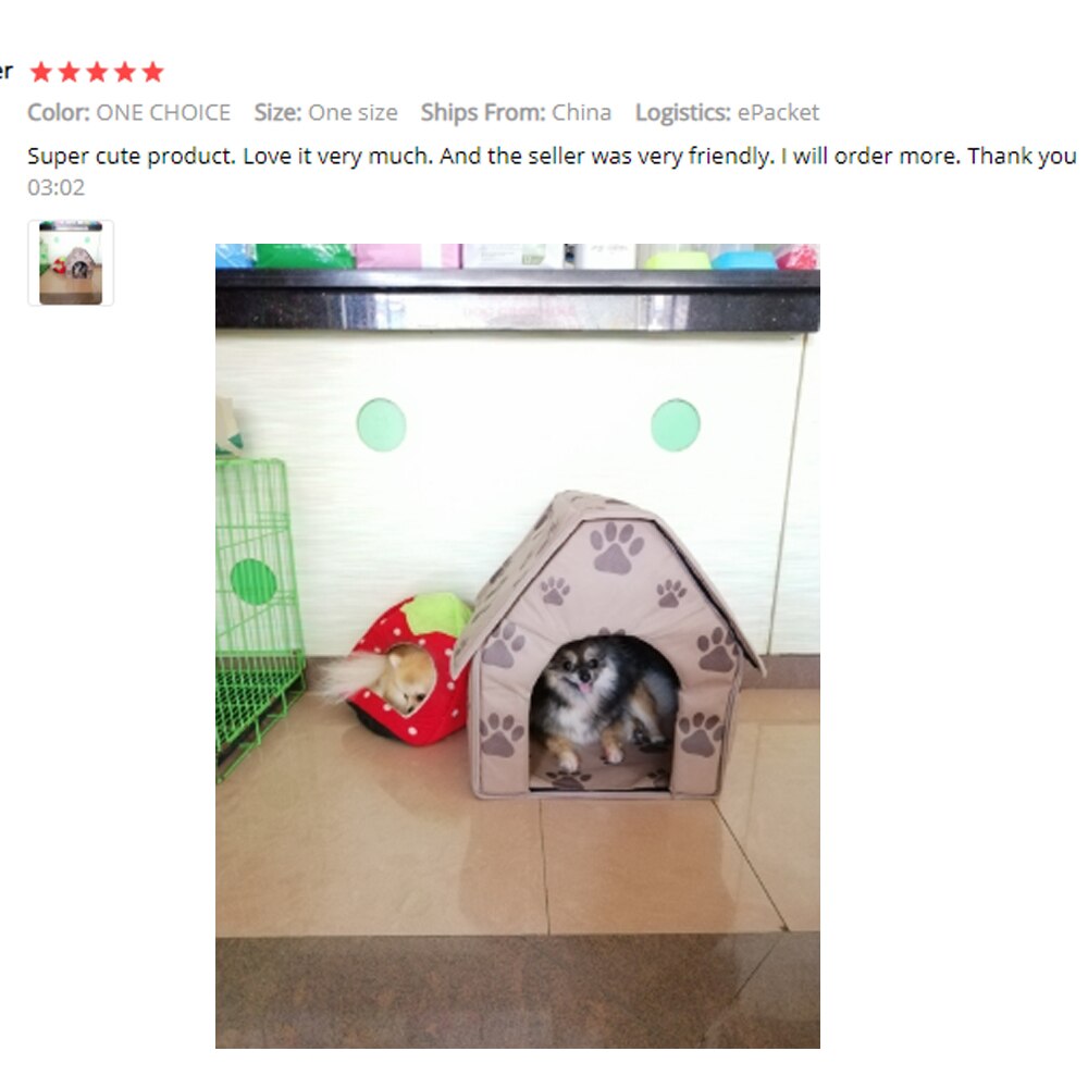 Dog Bed Dog House Foldable Cat House Small Footprint Pet Bed Tent Cat Kennel Indoor Portable Trave Pet Nest Pet Dog Cat Bed