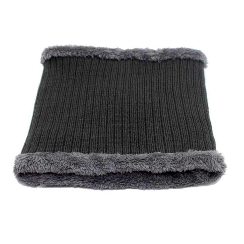 Frauen Mützen Hüte Schal einstellen Winter Hüte Für Männer Frauen Warme Wolle Rippen Gestrickte Kappe Und Schals Anzug Männlich Schwarz motorhaube Skullies