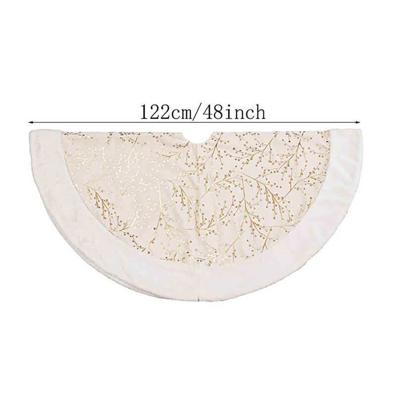 Kigai French Fries Christmas Tree Skirt – 48 Inch Farmhouse Holiday Mat For Indoor & Outdoor Décor