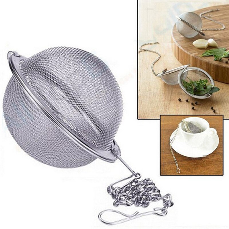 Infusor de té de acero inoxidable, colador de hojas de té, Bola de té, dispositivo de elaboración de hierbas, especias, utensilios para filtro de cocina,