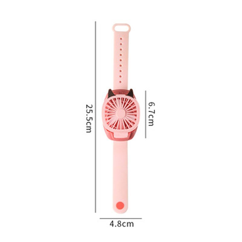 Portable Watch Fan USB Mini Personal Air Cooling Fan Wrist Watch Fan 360 Degree Rotation Fan Ventilador: B