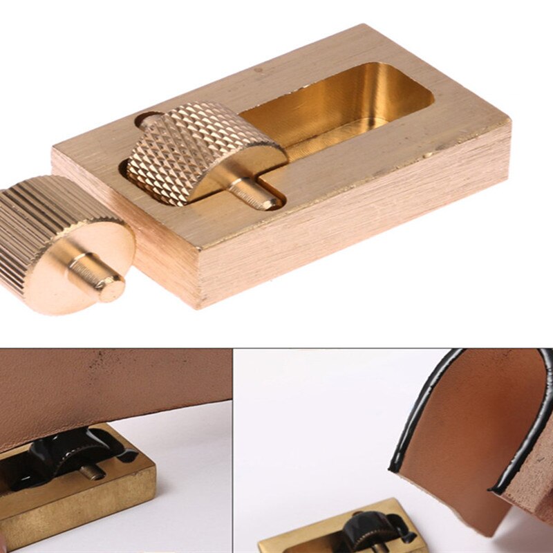Herramientas para tallar cuero puro cobre artesanía cuero borde teñido aceite coser DIY mano costura juegos de artesanía de cuero herramienta para hacer cuero