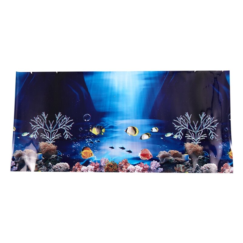Praktische Blau Frische Meer Hintergrund Aquarium Ozean Landschaft Poster Aquarium Hintergrund