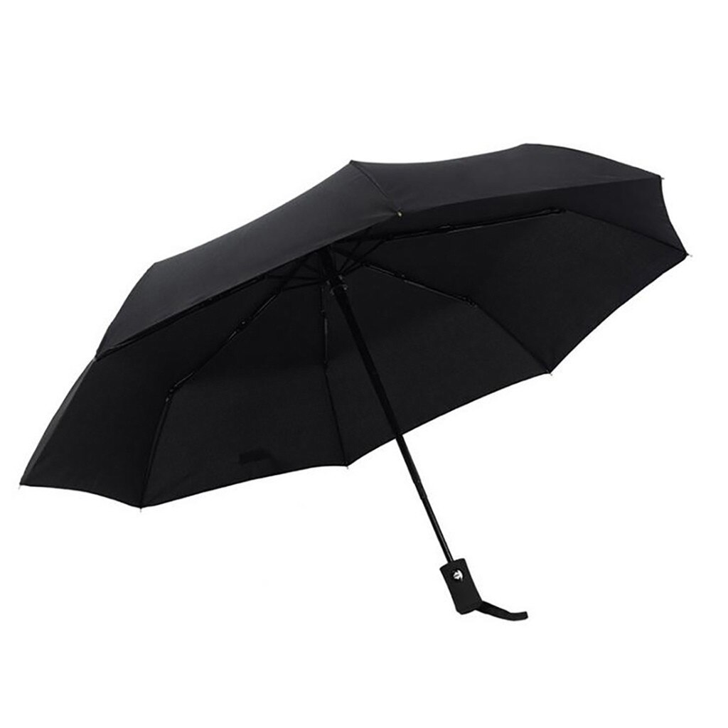 Populær automatisk paraply vindtæt herre sort kompakt bred auto åben tæt letvægt: Sort