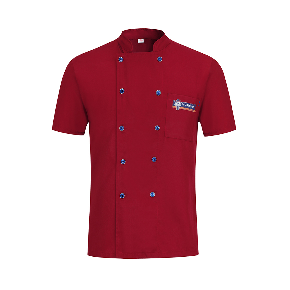 Chaqueta de Chef con pañuelo de cocinero gratis, uniforme de camarero, ropa de trabajo de manga corta, Catering, camisa de cocinero, cocina, café, monos de Hotel