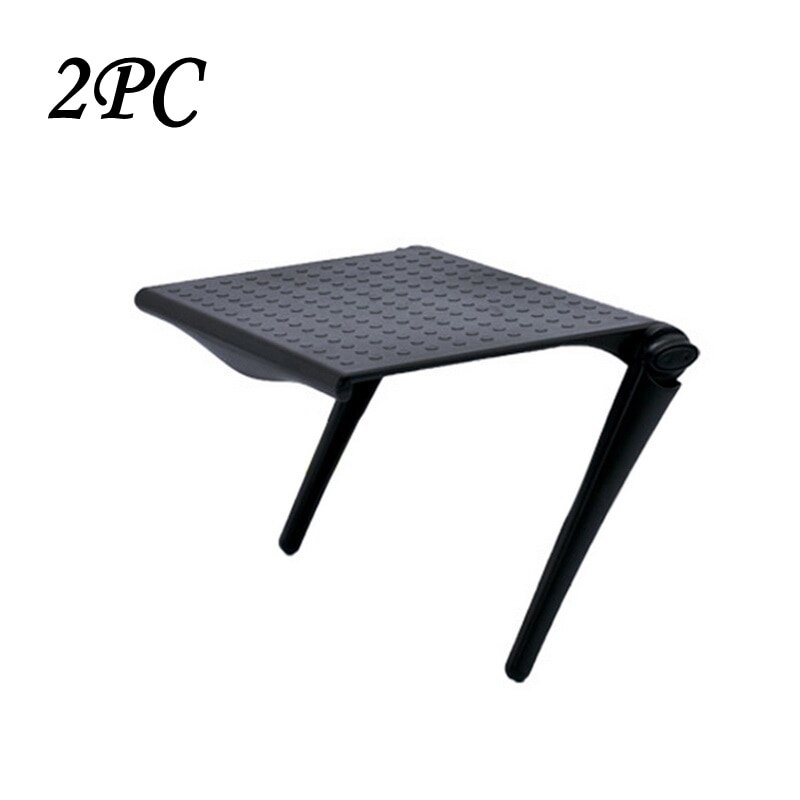 1/2PCS Adjustable TV Screen Top Storage Shelf Rack Holder Computer Monitor Desktop Stand TV Rack Display Shelf Storage Rack: 2pcs black