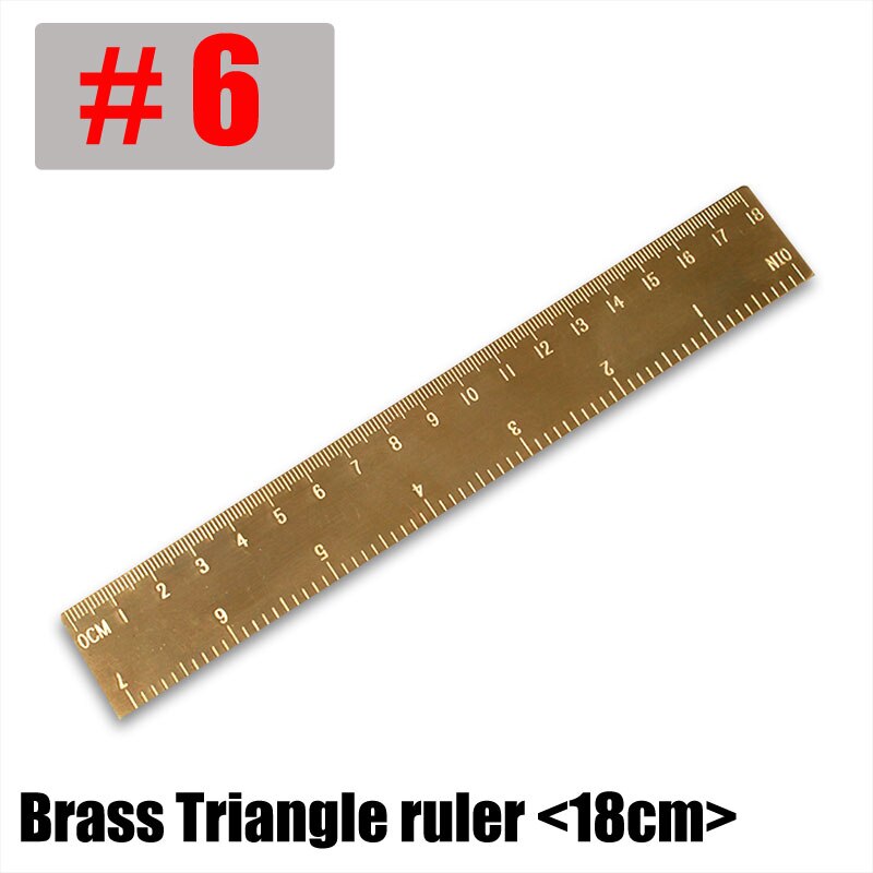 Millimeter / Inches Double Scale Vernier Caliper Ruler Brass Copper Ruler Precision Measuring Instrument DIY Sewing Leather Tool: NO.6