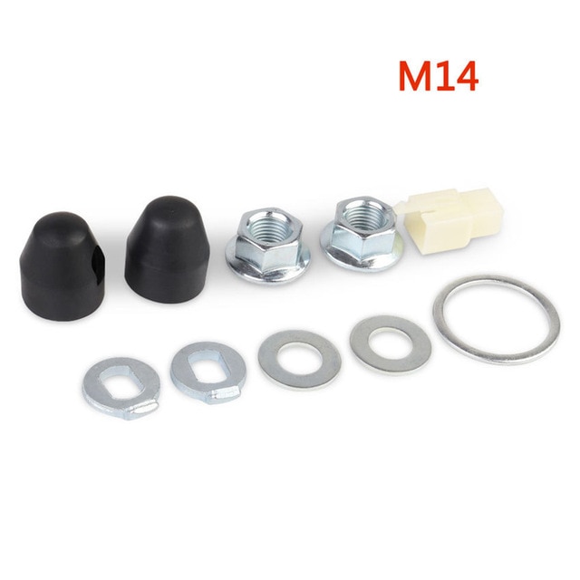 E-bike Hub Motor Axle M12/M14 Lock Nut /lock Washer /spacer /nut Cover For 500W-5000W Motors With 12/14mm Shaft Replace Parts: M14 front