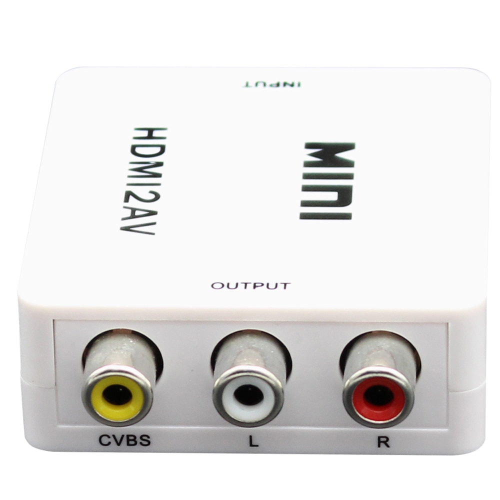 Mini HD Video Converter Box HDMI naar RCA AV/CVSB L/R Video 480 P 720 P 1080 P HDMI2AV Ondersteuning NTSC PAL Output HDMI NAAR AV Adapter