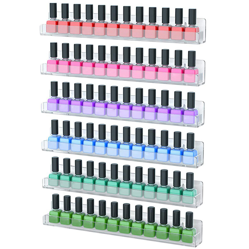 Muurhanger Acryl Nagellak Display Staat Transparant Organizer Rek Muur Gemonteerde Houders Nagellak Winkels Decoratie