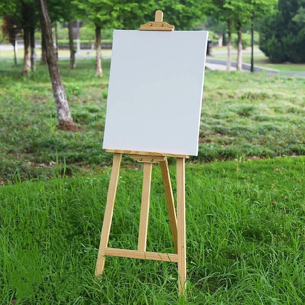 Rectangle White Blank Rectangle Canvas Board Wooden Frame Art Artist Oil Acrylic Paints Home Decoration Durable Canvas + Wood