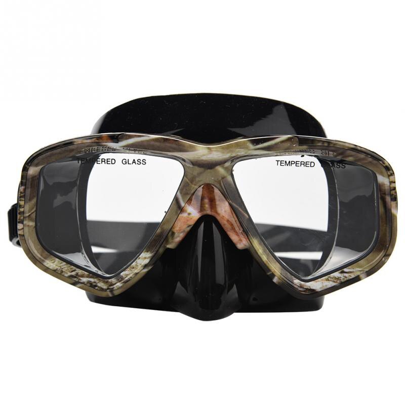 Yon sub camouflage dykkermaske og snorkler anti-dug briller briller sæt dykning svømning let ånde rør sæt