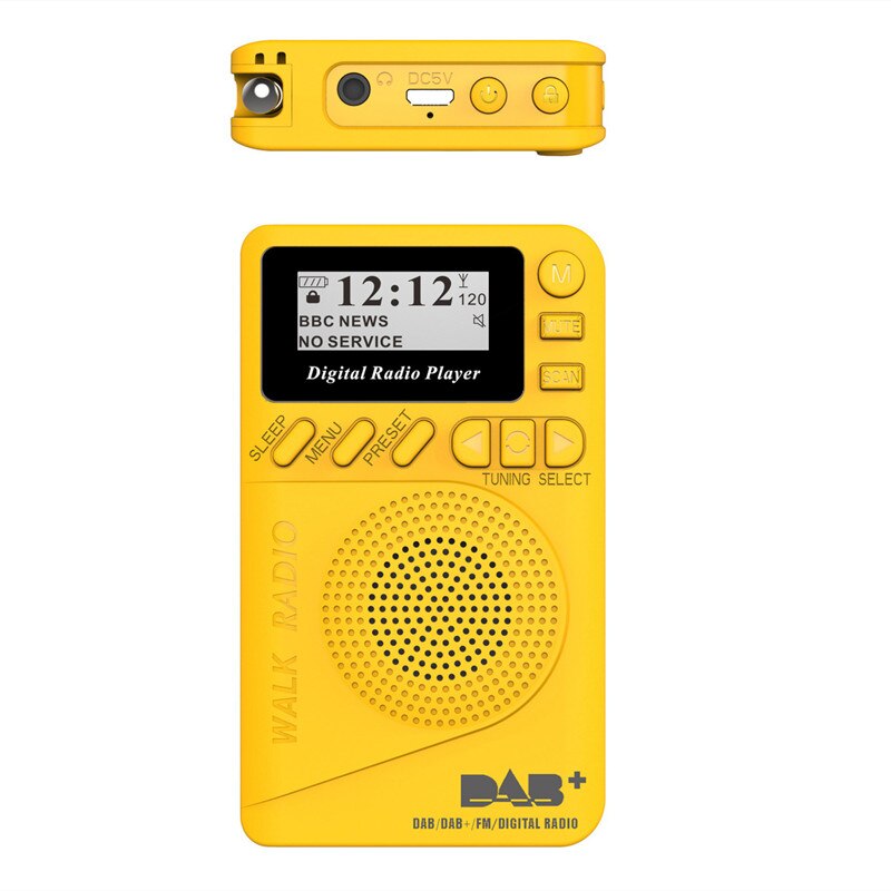 DAB – Radio numérique FM, batterie Rechargeable intégrée, fonction de lecture MP3 sur carte SD, Mini Radio Portable