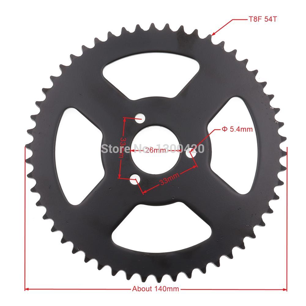 thumbnail: ANCLLO T8F 11 Tand Tandwiel Transmissie Versnellingsbak Voor 47cc 49cc Pocket Bike Dirt Bike Mini ATV Chopper - Zilver