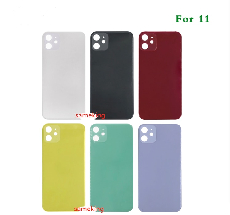 Funda de cristal trasera para iPhone 11 pro 11Pro max, reemplazo de la carcasa trasera, el mejor agujero grande Carcasa Trasera batería