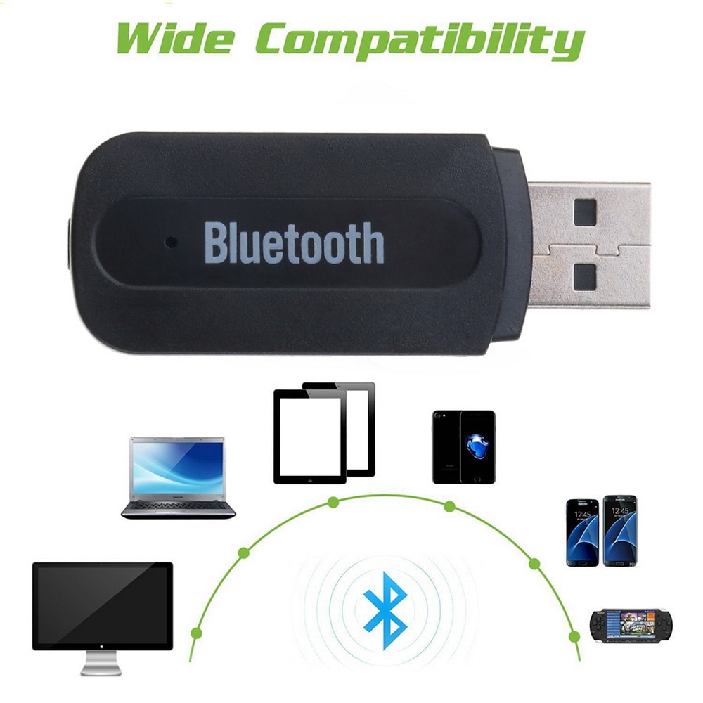 USB Power 3.5mm AUX Draadloze Bluetooth car kit Music Receiver Audio Kabel voor Speaker autoradio MP3 Speler