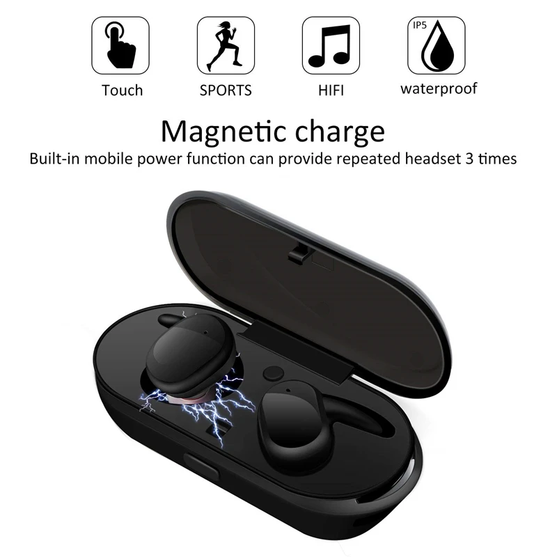 Y30 TWS Bluetooth Earphone Hearing Aid Wireless earphone Touch Control Motion waterproof earphone microphone Music earphone