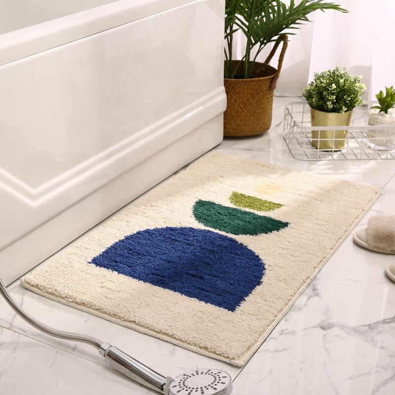 Magic Mat 50x75cm, Blauw•Zwart • Ultra absorberende, afwasbare en anti-slip microvezel deurmat • Zeer dun, past onder bijna elke deur